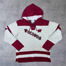 Load image into Gallery viewer, Champion Wisconsin Badgers Embroidered College Lace-Up Hockey Hoodie
