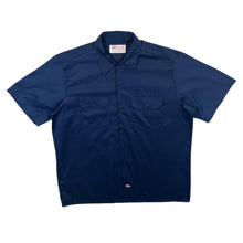 Load image into Gallery viewer, Dickies Classic Navy Blue Polyester Cotton Skater Short Sleeve Work Shirt
