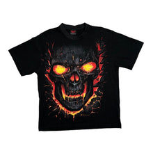 Load image into Gallery viewer, SPIRAL Gothic Horror Fantasy Molten Lava Skull Graphic T-Shirt
