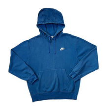 Load image into Gallery viewer, NIKE Classic Basic Embroidered Mini Logo Blue Pullover Hoodie
