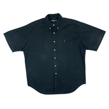 Load image into Gallery viewer, Vintage RALPH LAUREN "Blaire" Black Cotton Short Sleeve Button-Up Shirt
