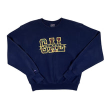Load image into Gallery viewer, Vintage 90's Jansport "Cal Bears" Embroidered College Spellout Navy Blue Sweatshirt
