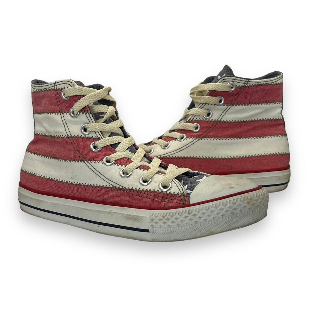 CONVERSE ALL STAR Star and Stripes USA Flag Pattern Hi-Top Sneakers Trainers Shoes