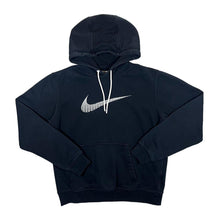 Load image into Gallery viewer, NIKE Embroidered Big Swoosh Logo Black Pullover Hoodie
