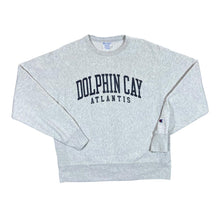 Load image into Gallery viewer, Vintage Champion Reverse Weave DOLPHIN CAY &quot;Atlantis&quot; Spellout Graphic Crewneck Sweatshirt
