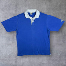 Load image into Gallery viewer, Cotton Traders Classic Blue Short Sleeve Cotton Rugby Polo Shirt
