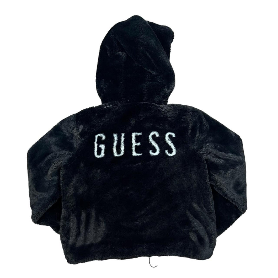 GUESS Los Angeles Big Spellout Soft Touch Fleece Zip Hoodie Jacket