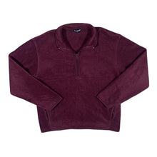 Load image into Gallery viewer, UNIQLO Classic Burgundy Basic 1/4 Zip Pullover Fleece Sweatshirt
