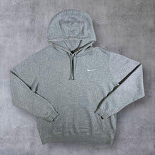 Load image into Gallery viewer, Nike Classic Basic Embroidered Mini Swoosh Logo Grey Pullover Hoodie

