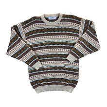 Load image into Gallery viewer, Vintage 90&#39;s ANTARTEX Grandad Patterned Pure New Wool Knit Sweater Jumper
