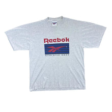 Load image into Gallery viewer, Vintage 90&#39;s REEBOK ATHLETIC DEPT Classic Big Logo Spellout Graphic Short Sleeve T-Shirt

