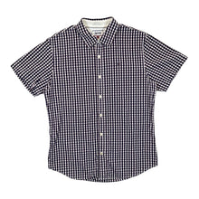 Load image into Gallery viewer, HILFIGER DENIM Tommy Hilfiger Embroidered Mini Logo Plaid Check Short Sleeve Cotton Shirt
