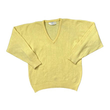 Load image into Gallery viewer, Vintage 90&#39;s PRINGLE SPORTS Golf Classic Yellow Wool Knit V-Neck Sweater Jumper
