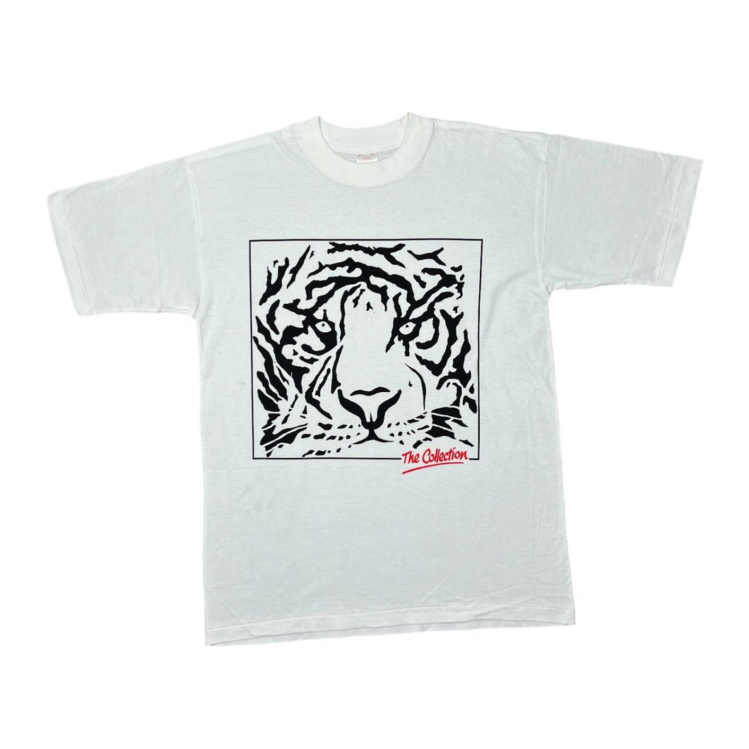 Vintage 90's THE COLLECTION White Tiger Animal Souvenir Graphic Single Stitch T-Shirt