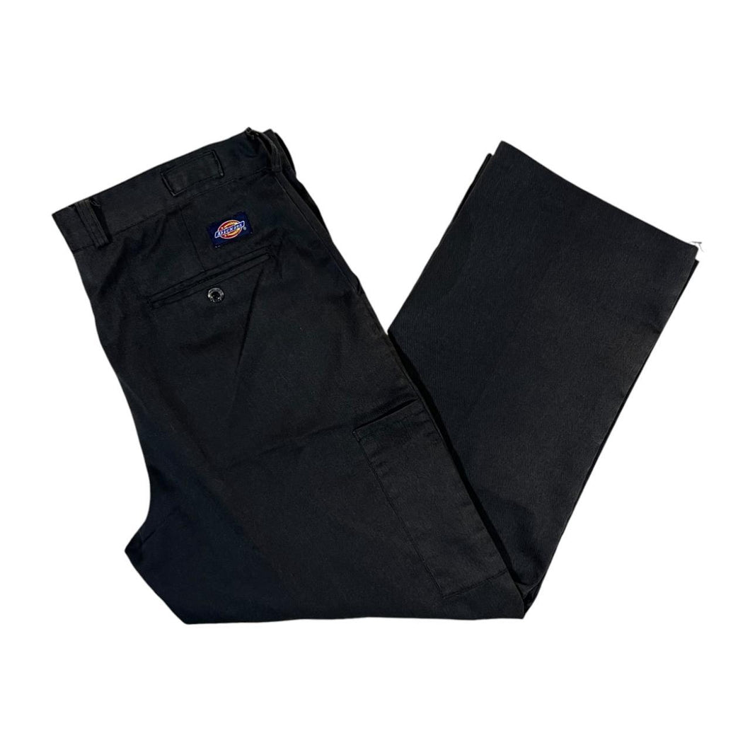 DICKIES REDHAWK Classic Faded Black Pleated Skater Worker Pants Trousers