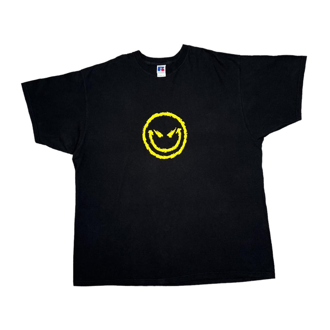 RUSSELL ATHLETIC Evil Grin Smile Cartoon Graphic T-Shirt
