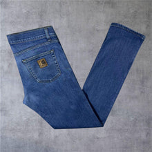 Load image into Gallery viewer, Carhartt WIP "Rebellion Pant" Classic Blue Denim Slim Tapered Fit Jeans
