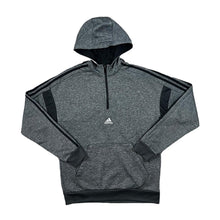 Load image into Gallery viewer, ADIDAS Climalite Three Stripe Mini Centre Logo 1/2 Zip Pullover Hoodie
