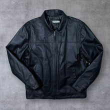 Load image into Gallery viewer, Early 00&#39;s Brooker Classic Black Genuine Real Leather Zip Bomber Jacket
