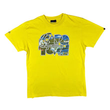 Load image into Gallery viewer, QUIKSILVER &quot;Cape Town&quot; South Africa&quot; Skater Surfer Graphic Yellow T-Shirt
