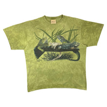 Load image into Gallery viewer, Vintage THE MOUNTAIN (2001) Lizard Reptile Wildlife Graphic Green Tie Dye T-Shirt
