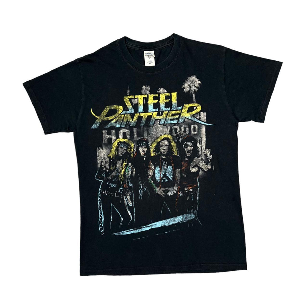STEEL PANTHER (2012) Graphic Spellout Glam Heavy Metal Hard Rock Band T-Shirt