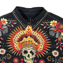 Load image into Gallery viewer, Gothic Skeleton Flower Day Of The Dead Style Graphic Long Sleeve Shirt
