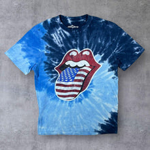 Load image into Gallery viewer, Pull &amp; Bear The Rolling Stones "North American Tour 1981" Blue Tie Dye Rock Band T-Shirt
