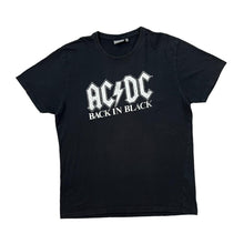 Load image into Gallery viewer, AC/DC &quot;Back In Black&quot; Logo Spellout Graphic Hard Rock Band T-Shirt
