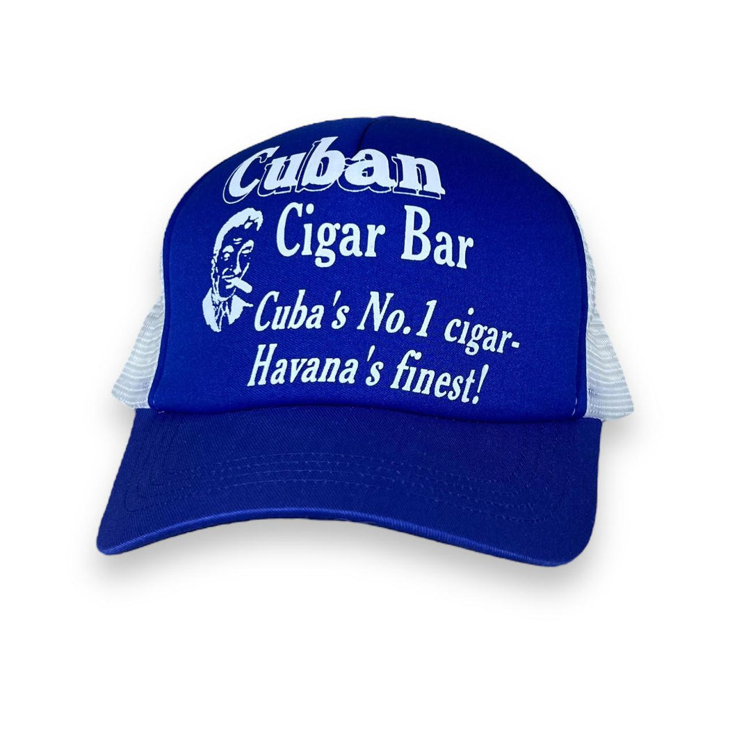 Vintage CUBAN CIGAR BAR Souvenir Graphic Mesh Trucker Baseball Cap