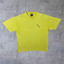 Load image into Gallery viewer, OBEY Classic Skater Logo Rose Spellout Graphic Yellow Short Sleeve T-Shirt
