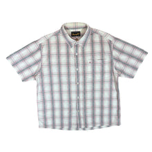 Load image into Gallery viewer, Early 00&#39;s WRANGLER White Red Grey Plaid Check Short Sleeve Cotton Shirt
