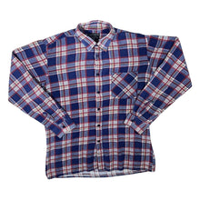 Load image into Gallery viewer, Vintage Lafayette Blue Red Plaid Check Long Sleeve Cotton Flannel Shirt
