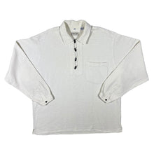Load image into Gallery viewer, Vintage John F. Gee Loop Tab White Hippy Long Sleeve Cotton Flannel Shirt
