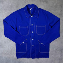 Load image into Gallery viewer, Vintage Ukus Czech French Chore Worker Style Blue Button Cotton Jacket
