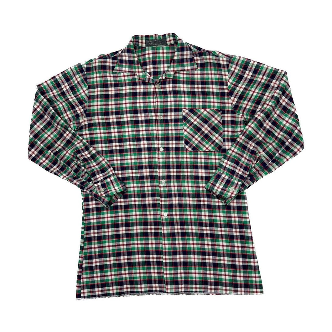 Vintage 90’s H. FRANKLIN Plaid Check Long Sleeve Cotton Flannel Shirt