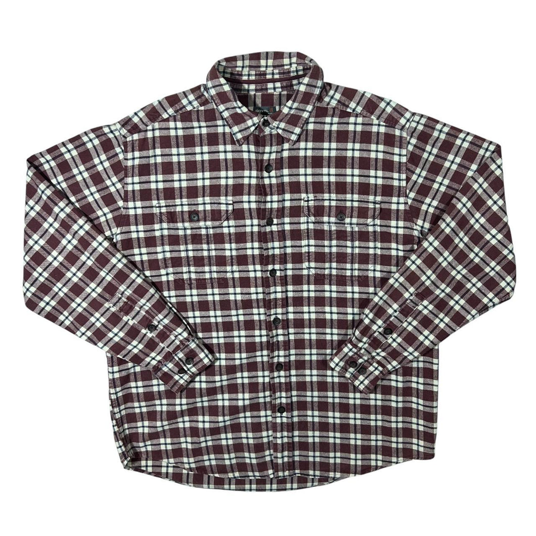 Vintage Royal Robbins Multi Plaid Check Long Sleeve Cotton Flannel Shirt