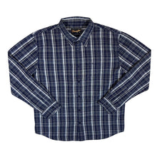 Load image into Gallery viewer, Early 00&#39;s WRANGLER Navy Blue Black White Plaid Check Long Sleeve Cotton Shirt
