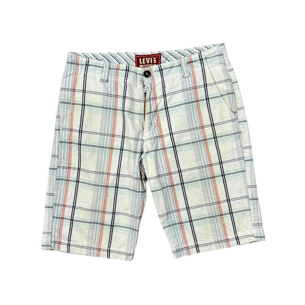LEVIS Classic Plaid Check Cotton Shorts