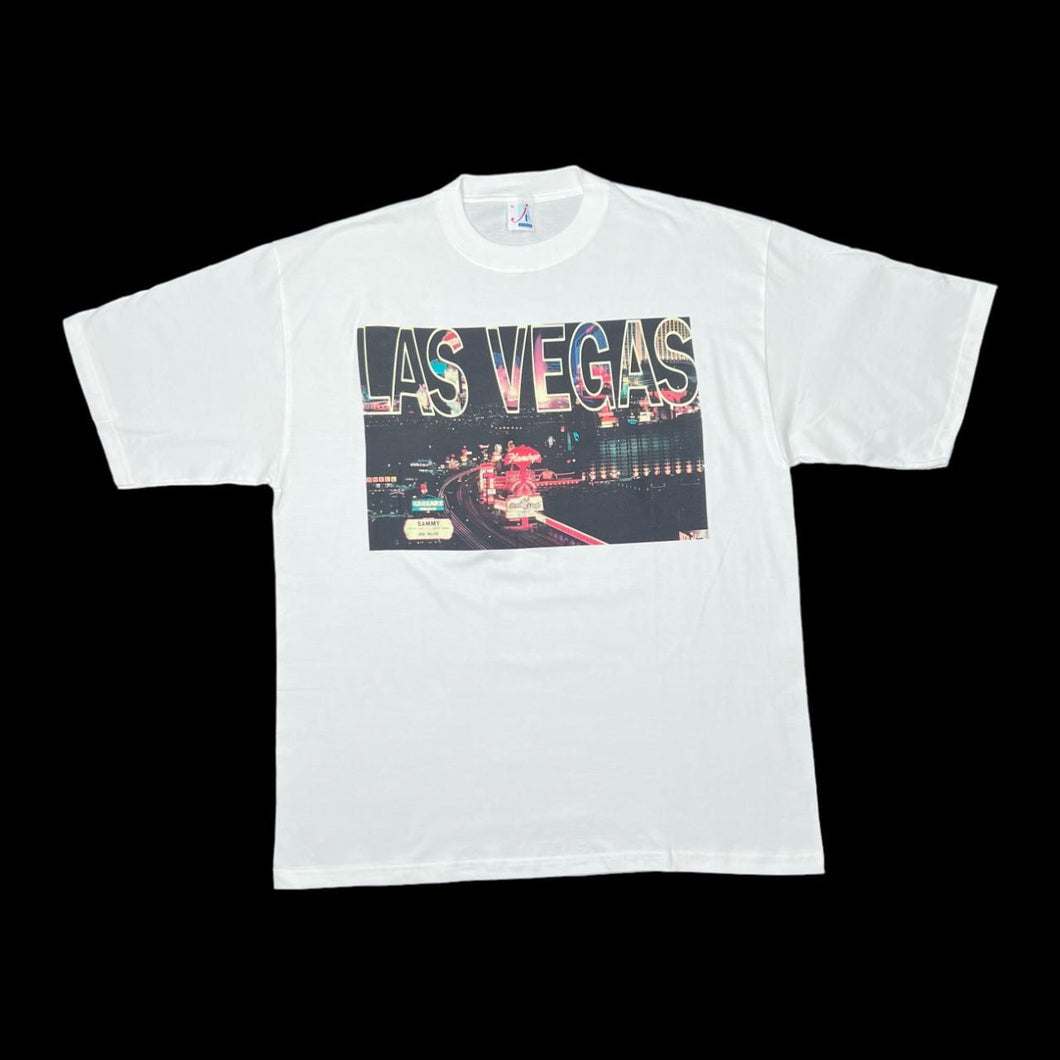 Deadstock Vintage 90's LAS VEGAS Souvenir Spellout Graphic T-Shirt