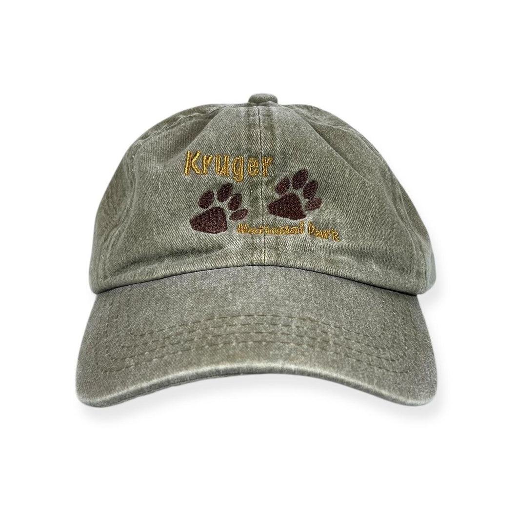 Early 00's Kruger National Park Embroidered Souvenir Spellout Baseball Cap