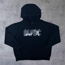 Load image into Gallery viewer, AC/DC (2017) Classic Spellout Graphic Hard Rock Music Band Cotton Black Hoodie
