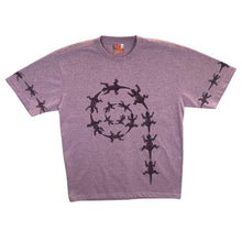 Load image into Gallery viewer, Vintage K.LEE Lizard Cave Art Spiral Graphic Burgundy T-Shirt
