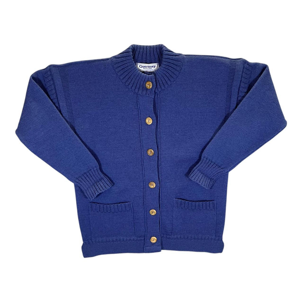 Vintage 90's Guernsey Woolens Heavy Pure New Wool Knit Button Cardigan Jumper