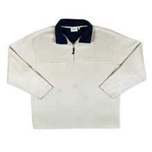 Load image into Gallery viewer, Vintage CANDA C&amp;A Classic Cream Navy Blue 1/4 Zip Fleece Sweatshirt
