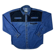 Load image into Gallery viewer, Vintage Men&#39;s Company Cowboy Western Blue Denim Cotton Long Sleeve Shirt
