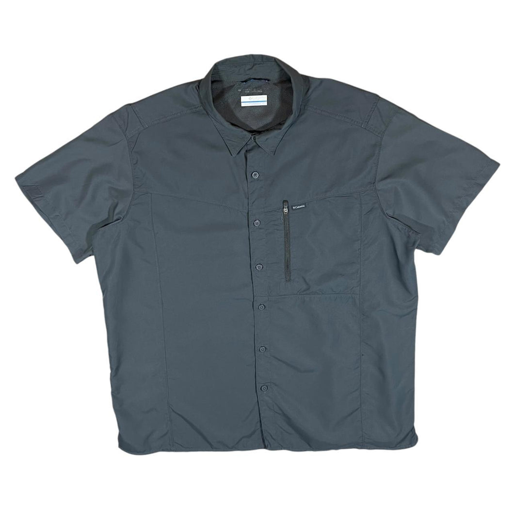 COLUMBIA Omni-Shade Dark Grey Short Sleeve Nylon Utility Shirt