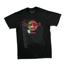 Load image into Gallery viewer, HARD ROCK CAFE &quot;Lisbon Portugal&quot; Flag Souvenir Logo Spellout Graphic T-Shirt
