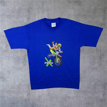 Load image into Gallery viewer, Screen Stars (2006) Moto X Motocross Bike Racing Cartoon Graphic Blue T-Shirt
