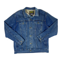 Load image into Gallery viewer, ATLAS FOR MEN Sherpa Fleece Lined Blue Denim Trucker Jacket
